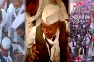Former CM Digvijay Singh Stumbles during Bharat Jodo Yatra