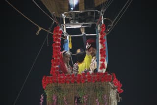 Varmala Ceremony in Hot Air Balloon