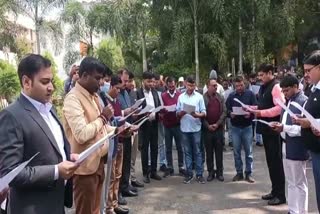 Deoghar DC Manjunath Bhajantri oath to officers on Constitution Day