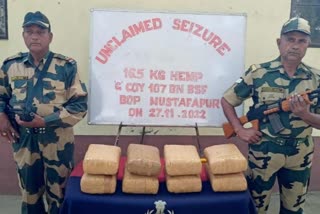 banned cough syrup and Ganja Seized in India Bangladesh Border by BSF