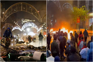 Belgium fans riot  Belgium vs Morocco  Qatar World Cup  Belgium football team  FIFA World Cup 2022  ഖത്തര്‍ ലോകകപ്പ്  ഫിഫ ലോകകപ്പ് 2022  ബ്രസല്‍സില്‍ കലാപം  ബ്രസല്‍സില്‍ ബെല്‍ജിയം ആരാധകരുടെ അക്രമം  ബെല്‍ജിയം ആരാധകര്‍  മൊറോക്കോ  ബെല്‍ജിയം