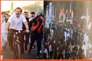 Rahul Gandhi Rides A Bicycle During