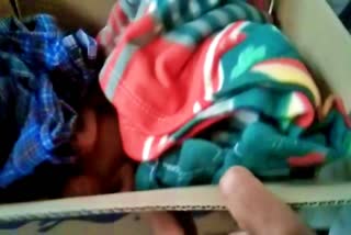 stranger left the child in a cardboard box in Gadaga