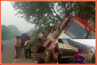 Roadways Bus And Truck Collided