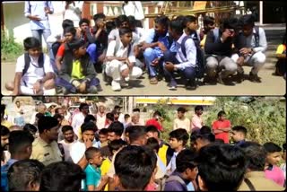 students protest in dharwad