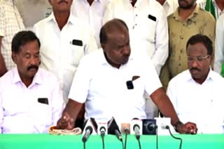 Former CM Kumaraswamy spoke at a press conference.