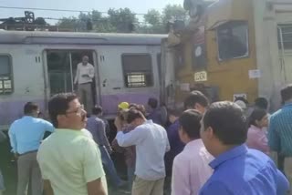 two local trains collided with each other