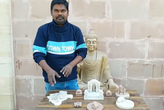 gwalior sculptor made stone idol