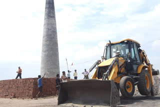 Illegal brick kilns in Gumla