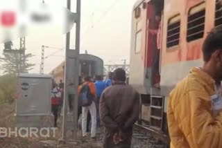 Passenger coach detached from train engine