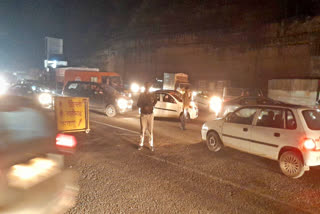 Traffic jam on TTR Chowk of Kalka Shimla