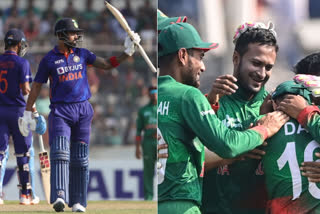 BAN vs IND 1st ODI India All Out Only 186 Runs Against Bangladesh