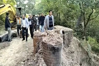 Kathgodam Hadakhan motorway damaged