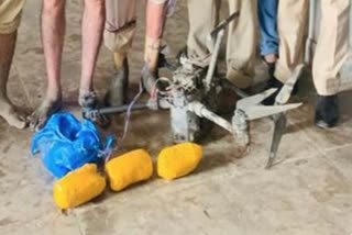 Drone and three kg of heroin recovered