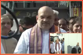 Amit Shah voting In Naranpur