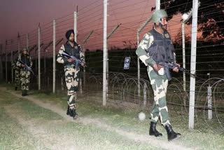 BSF soldiers patrolling along international border