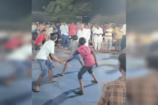 MLA Shivananda Patil played kabaddi