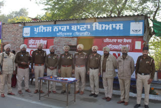 At Amritsar Punjab Police fed cake to people during the blockade on the highway