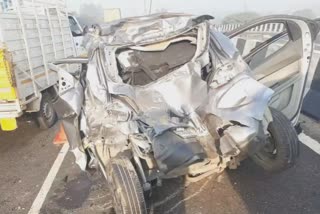 An elderly woman died in a road accident on the over bridge near police station Sirhind on the Sirhind National Highway