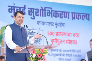 Devendra Fadnavis speaking at the event