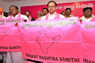 Telangana Chief Minister K Chandrasekhar Rao unfurls the flag of Bharat Rashtra Samiti (BRS) a say after the Election Commission formally approved the rechristening of TRS as BRS.