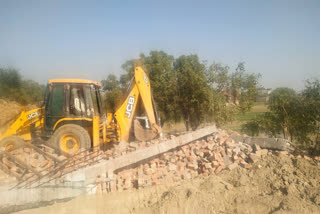 Bulldozer ran in Nuh police action bulldozers run on property of criminals