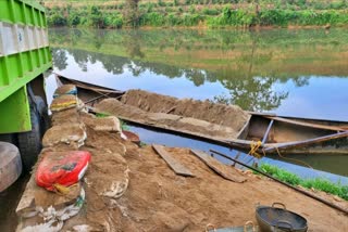 Lokayuktha ride illigal sand Mining  in Mangalore