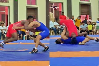 Fight for the senior national level wrestling championship