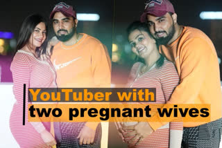 YouTuber gets trolled for his pic with two pregnant wives