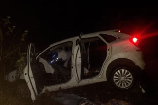 Three students killed, one injured in car accident in Shivamogga