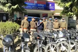 Haridwar police arrested 2 accused with 10 bik