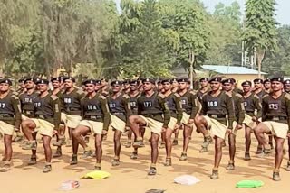 bastar fighters training in borgaon police camp