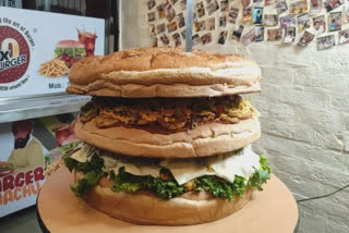 Burger Chachu creates 40 kg burger in Punjab's Hoshiarpur to encourage eating together