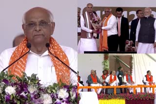 Bhupendra Patel take oath as Gujarat CM PM Modi attend