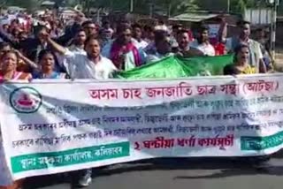 Protest by Aatsa for tea workers