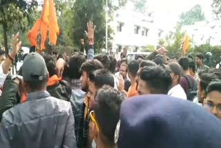 abvp hungama in sagar convent school