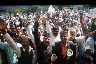 Protest by former Central Reserve Force employees