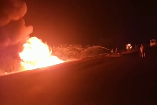 Burning Tanker in Pali