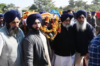 Funeral at his native village Brahmapura