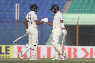 India vs Bangladesh first test  India vs Bangladesh first test score update  ഇന്ത്യ vs ബംഗ്ലാദേശ്  ബംഗ്ലാദേശിനെതിരെ ആദ്യ ദിനം ഇന്ത്യ മികച്ച നിലയിൽ  ശ്രേയസ് അയ്യർ  ചേതേശ്വർ പുജാര  ശുഭ്‌മാൻ ഗിൽ  Shreyas Iyer  Cheteshwar Pujara  സെഞ്ച്വറിക്കരികിൽ വീണ് പുജാര