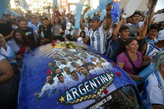 FIFA WORLD CUP 2022 ARGENTINA CELEBRATE AS THEY REACH WORLD CUP FINAL