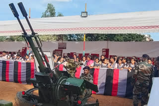 Arms display on Victory Day in Karad