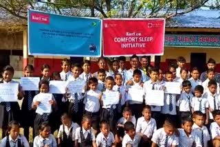 Sun Bird organization distributes winter aid to poor students in Majuli