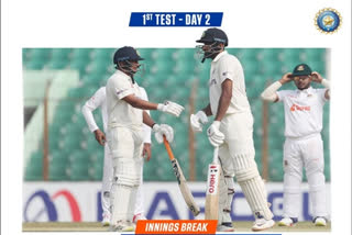 India vs Bangladesh 1st Test Match: Team India All out for 404 in the First Innings