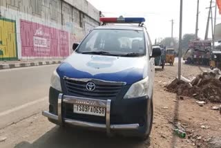 THIEF STOLEN POLICE VEHICLE IN SURYAPET DISTRICT IN TELANGANA