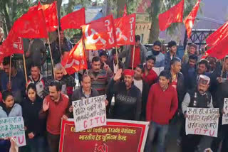 citu protest in shimla