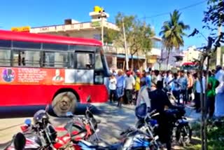 Bus collided with a two wheeler