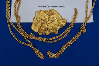 smuggled gold worth 86 lakh seized in chennai airport