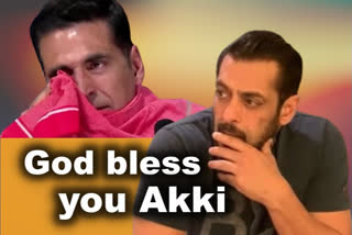 Salman Khan gets emotional watching teary-eyed 'brother' Akshay Kumar