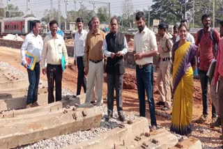 Railway Stable Line Work Inspection MP Prathapsimha